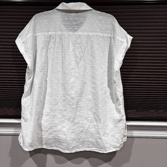 Old Navy Women's Slub-Knit Textured Top White Sz: L - Picture 7 of 11
